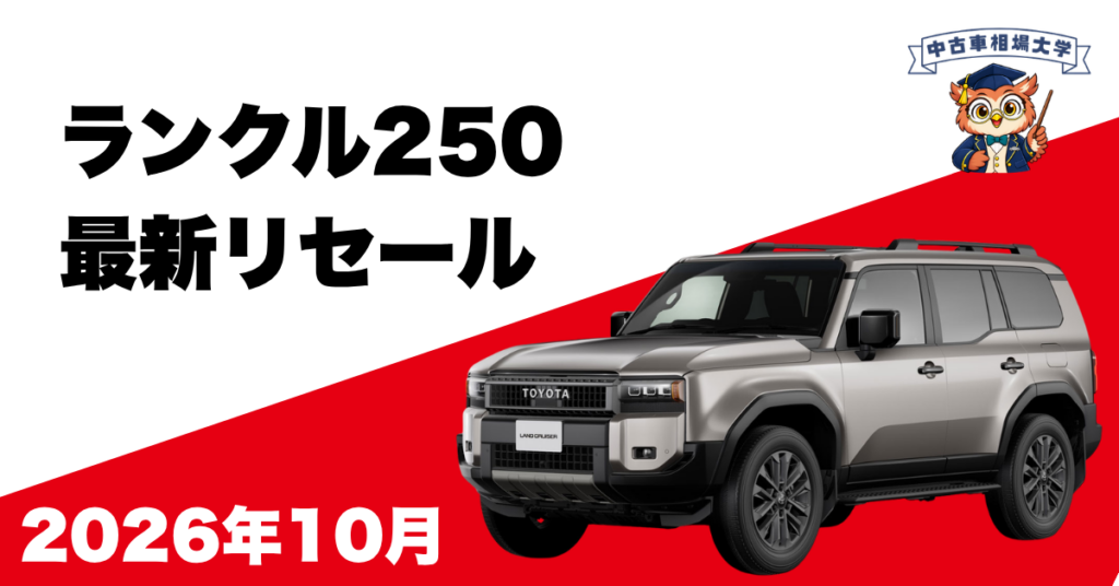 2026年10月ランドクルーザー250のリセール